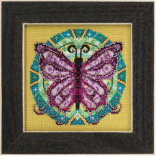 MH172111 Mill Hill Набір для вишивки рахунковим хрестиком + бісером - Весняна мандала Spring Mandala 13x13 см, Aida16