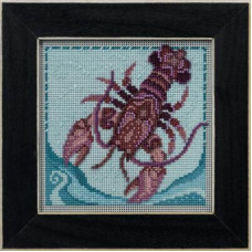 MH172212 Mill Hill Набір для вишивки рахунковим хрестиком + бісером - Лобстер Lobster 13x13 см, Aida14