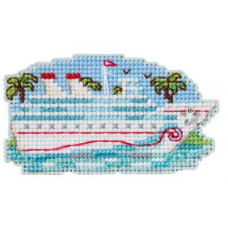 MH182534 Mill Hill Набір для вишивки рахунковим хрестиком + бісером - Зимовий круїз Winter Cruise 9x5 см, перфорований папір
