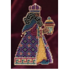 MH191301 Mill Hill Набір для вишивки рахунковим хрестиком + бісером - Іграшка Бальтасар Balthasar 8x13 см, перфорований папір