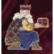 MH191302 Mill Hill Набір для вишивки рахунковим хрестиком + бісером - Іграшка Гаспар Gaspar 11x11 см, перфорований папір