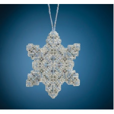 MH212011 Mill Hill Набір для вишивки рахунковим хрестиком + бісером - Іграшка Кришталева сніжинка Crystal Snowflake 7x8 см, перфорований папір MH212011 Mill Hill Набір для вишивки рахунковим хрестиком + бісером - Іграшка Кришталева сніжинка Crystal Snowflake 7x8 см, перфорований папір