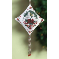 MH220304 Mill Hill Набір для вишивки нитками + бісером - Іграшка Голуби Doves 14x8 см, рівномірка