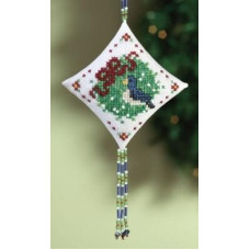 MH220306 Mill Hill Набір для вишивки нитками + бісером - Іграшка Синій птах Blue Bird 14x8 см, рівномірка