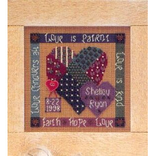 MHCB119 Mill Hill Набір для вишивки рахунковим хрестиком + бісером - Святкування кохання Celebration Of Love 13x13 см, перфорований папір