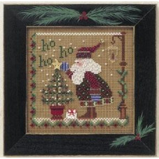 MHCB170 Mill Hill Набір для вишивки рахунковим хрестиком + бісером - Хо Хо Хо Санта Spring Ho Ho Ho Santa 13x13 см, перфорований папір