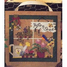 MHCB64 Mill Hill Набір для вишивки рахунковим хрестиком + бісером - Лійка Potting Shed 13x13 см, перфорований папір