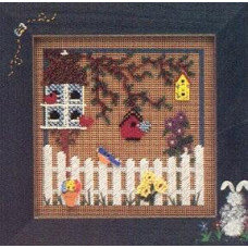 MHCB81 Mill Hill Набір для вишивки рахунковим хрестиком + бісером - Місце збору Gathering Place 13x13 см, перфорований папір
