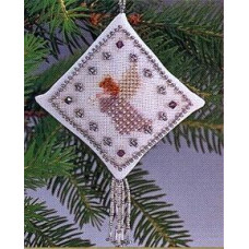 MHTD1 Mill Hill Набір для вишивки нитками + бісером - Іграшка Ангел Heather Angel 14x8 см, рівномірка