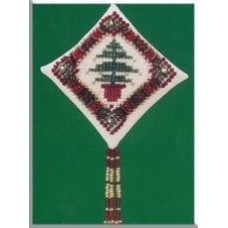 MHTD15 Mill Hill Набір для вишивки нитками + бісером - Іграшка Святкове дерево Holiday Tree 14x8 см, рівномірка