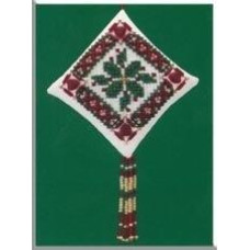 MHTD16 Mill Hill Набір для вишивки нитками + бісером - Іграшка Святковий падуб Holiday Holly 14x8 см, рівномірка