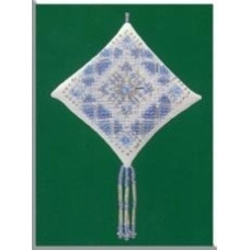 MHTD17 Mill Hill Набір для вишивки рахунковим хрестиком + бісером - Іграшка Льодяна синя сніжинка Ice Blue Snowflake 6x6 см, перфорований папір MHTD17 Mill Hill Набір для вишивки рахунковим хрестиком + бісером - Іграшка Льодяна синя сніжинка Ice Blue Snowflake 6x6 см, перфорований папір