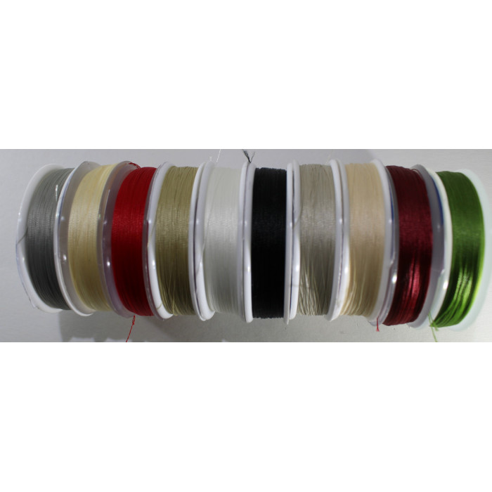 Мікс з 10 кольорів, нитка для бісеру Титан №80, 80 метрів, Spark Beads