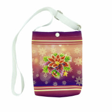 Мішечок_211 Virena Заготовка для вишивки бісером - Мішечок для посівання з різдвяними квітами 16х22,5х2 см (схема на габардині)