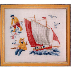 MR07-K Lucas Creations Набір для вишивки рахунковим хрестиком - Рибалки Pecheurs, Belfast 32 ct