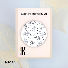 МТ-100 Зимовий малюнок 1, 3,2х3,2 см. Магнітний тримач для голок та схем. Кольорова