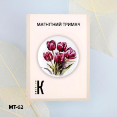 МТ-62 Рожеві тюльпани. Магнітний тримач для голок та схем. Кольорова