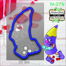 N-279 Олівець. Форма для печива з трафаретом. Rainbow beads