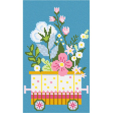 N1354 Чарівниця Набір для вишивки рахунковим хрестиком - Веселий Великдень 12x20 см, Aida14