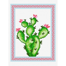 N1839 Чарівниця Набір для вишивки рахунковим хрестиком - Кактус 15x20 см, Aida 14