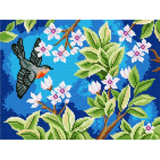 N2070 Чарівниця Набір для вишивки друкованим хрестиком - Горихвістка Дж. Г. Дірл 19x26 см, Aida14