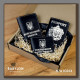 N7A1C013 Babylon Набір обкладинок: військовий квиток, УБД та Passport 26x17x5 см чорний, срібне тиснення, біла нитка, шкіра