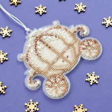 НА-007 Кольорова Набір для вишивки рахунковим хрестиком по пластику - Іграшка Нічна колісниця 11x9 см