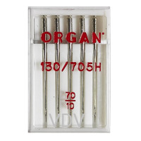 130/705H Набір машинних голок Organ (Японія) Стандарт №70/10 м'яка упаковка (5 шт)