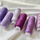 Набір ниток швейних універсальних №40 Омега 120, Фіолетовий мікс, 10 шт, намотка 200 м, LUTS textile