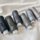 Набір ниток швейних універсальних №40 Омега 120, Сірий мікс, 10 шт, намотка 200 м, LUTS textile