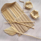 Набір прямих бамбукових спиць у тканинному коричневому чохлі, 8 шт