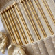 Набір прямих бамбукових спиць у тканинному коричневому чохлі, 8 шт