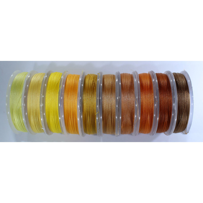 Набір бісерних ниток Титан №100, мікс жовто-оранжевий, 10 шт. Spark Beads