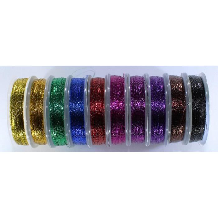 Набір металізованих ниток Адель, мікс темний, 10 шт. Spark Beads