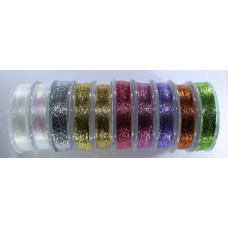 Набір металізованих ниток Алюр, мікс світлий, 10 шт. Spark Beads