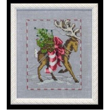 NC119 Nora Corbett Схема для вишивки рахунковим хрестиком - Пренсер Prancer 13x16 см, папір