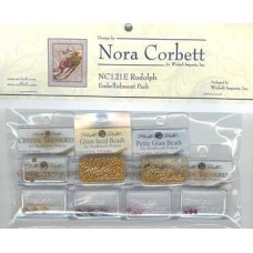 NC121E Набір матеріалів (Embellishment Pack) до схеми Rudolph Рудольф Nora Corbett
