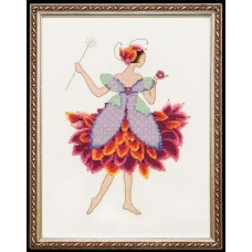 NC139 Nora Corbett Схема для вишивки рахунковим хрестиком - Піоновий весняний сад Peony Spring Garden 16x23 см, папір