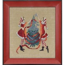 NC173 Nora Corbett Схема для вишивки рахунковим хрестиком - Червоне дерево Red Tree 18x22 см, папір