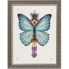 NC244 Nora Corbett Схема для вишивки рахунковим хрестиком - Мис Аврора Морфо Miss Aurora Morpho 16x22 см, папір