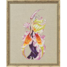 NC271 Nora Corbett Схема для вишивки рахунковим хрестиком - Леді Кетт Lady Catt 14x28 см, папір