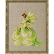 NC273 Nora Corbett Схема для вишивки рахунковим хрестиком - Зелена леді Green Lady Slipper 21x26,5 см, папір
