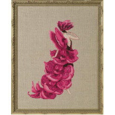 NC274 Nora Corbett Схема для вишивки рахунковим хрестиком - Леді Орхідея Lady Orchid Moth 16x26 см, папір