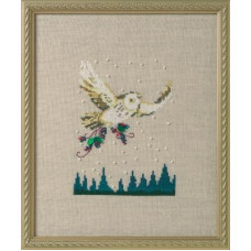 NC275 Nora Corbett Схема для вишивки рахунковим хрестиком - Зимова сова Winter Owl 11x15,5 см, папір