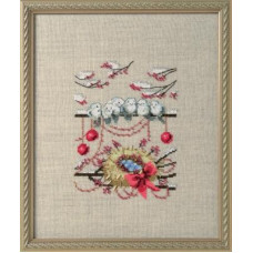 NC276 Nora Corbett Схема для вишивки рахунковим хрестиком - Зимове гніздо Winter Nest 11x15,5 см, папір