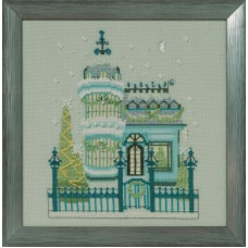 NC282 Nora Corbett Схема для вишивки рахунковим хрестиком - Вікторіанський будинок відпочинку The Victorian House Holiday Village 16x20 см, папір