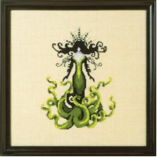 NC296 Nora Corbett Схема для вишивки рахунковим хрестиком - Морська відьма Sea Witch 16x21 см, папір