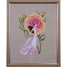 NC298 Nora Corbett Схема для вишивки рахунковим хрестиком - Камберлендська троянда Cumberland Rose 15x25 см, папір