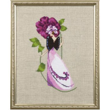 NC299 Nora Corbett Схема для вишивки рахунковим хрестиком - Троянда султани Sultanas Rose 16x25 см, папір