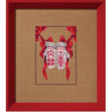 NC363 Nora Corbett Схема для вишивки рахунковим хрестиком - Червоні рукавиці Red Mittens 11x16 см, папір